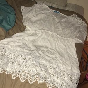 White flowy dress
